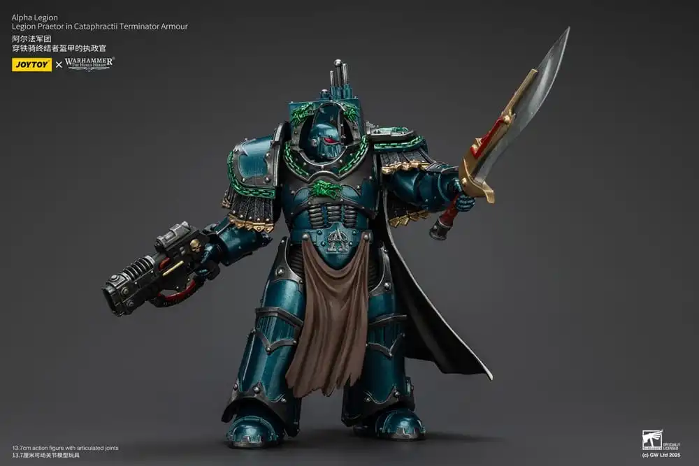 Warhammer The Horus Heresy Action Figure Alpha Legion Legion Praetor in Cataphractii Terminator Armour 18 cm